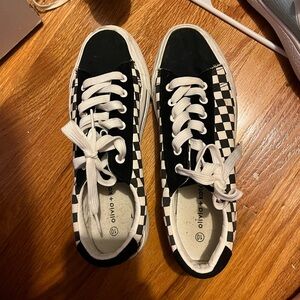 B&W Checkered Sneakers